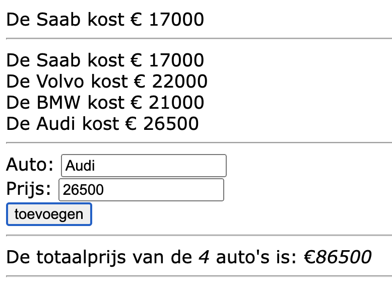 Voorbeeld arrays