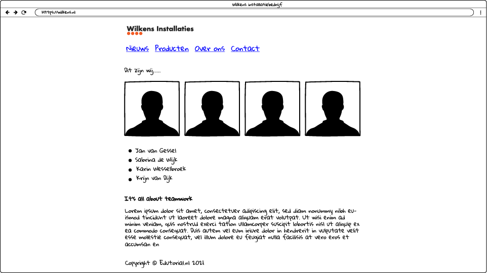 Ontwerp webpagina